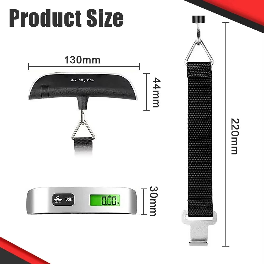 50kg/110lb Portable Digital Luggage Weight Scale