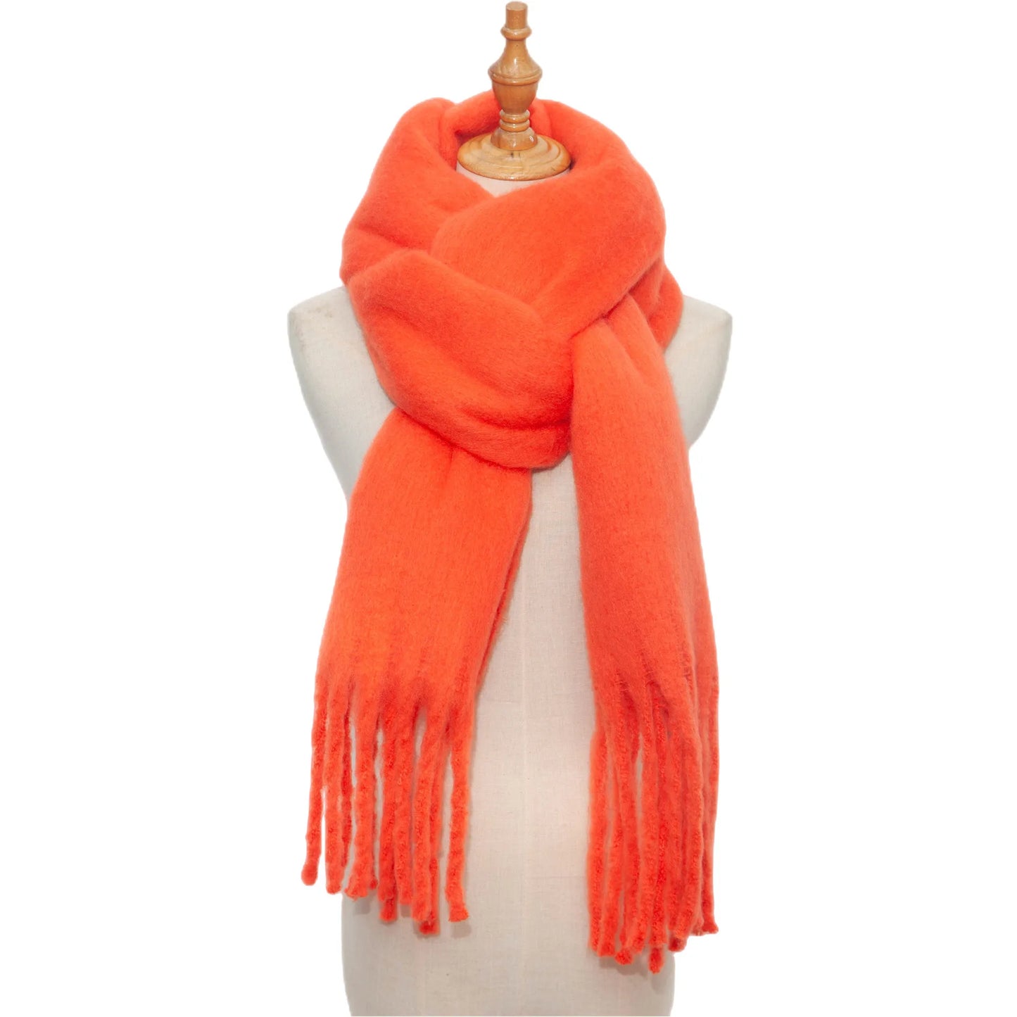 Luxury Cashmere Bright Solid Colors Scarf Winter Shawl