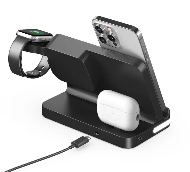 Wireless Charger Stand For iPhone 15 14 Samsung S23 S22 Ultra Fold Z Flip