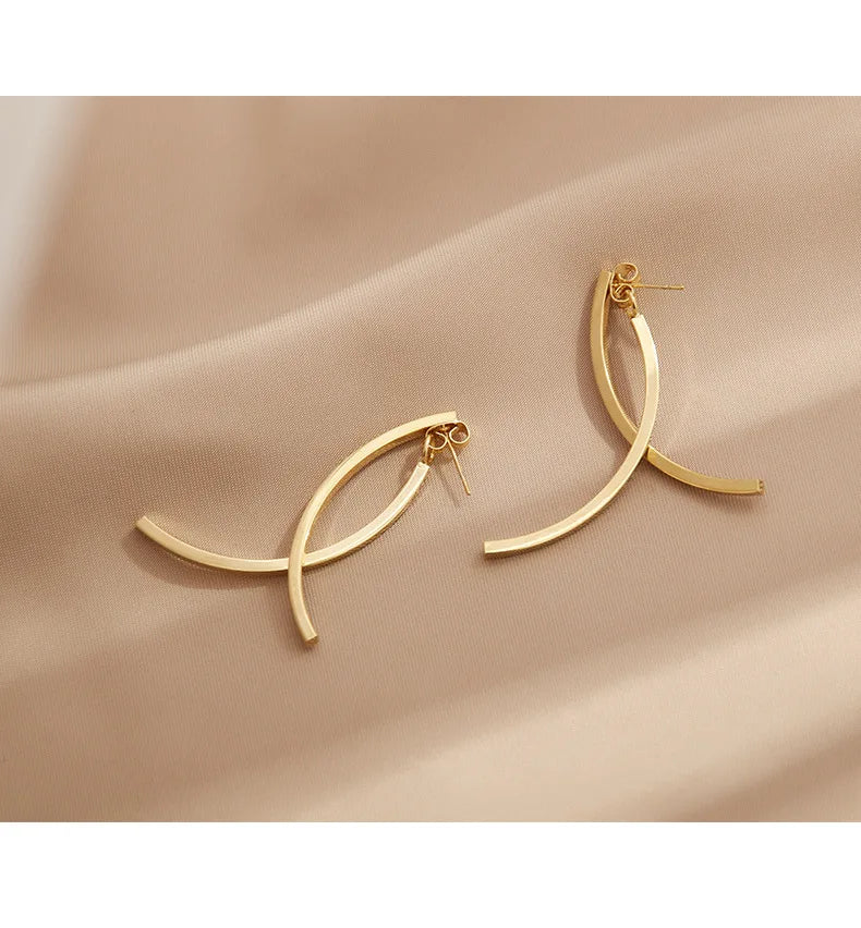 1 Pair Stainless Steel Earrings Trend Hip Hop