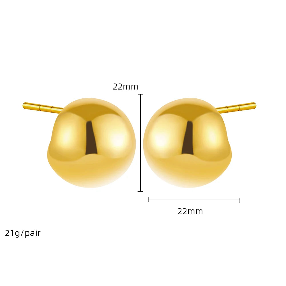 Stainless Steel Smooth Round Tube Chunky Hoop Earrings