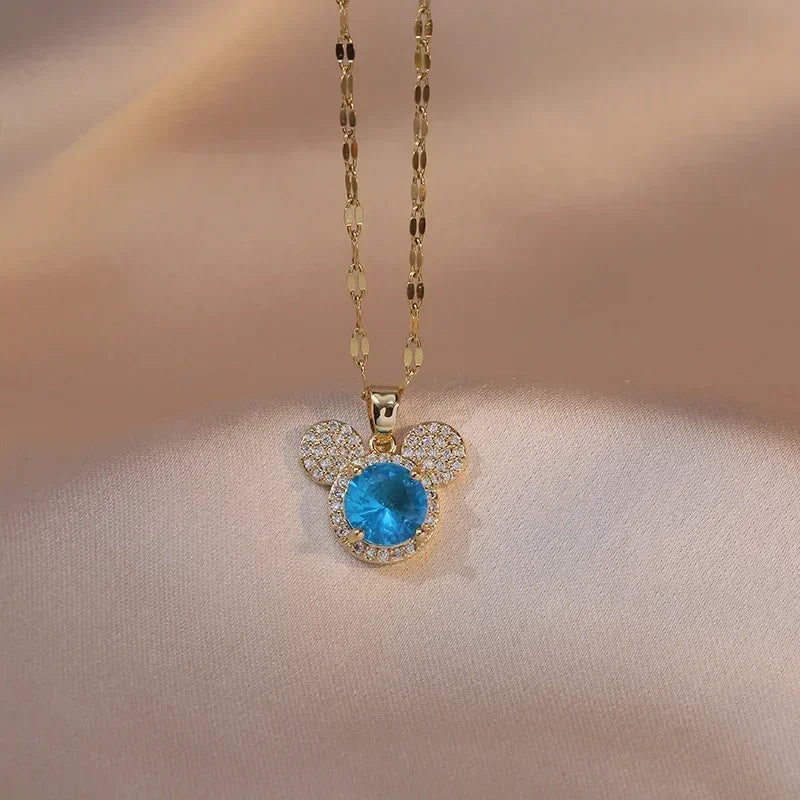 Cartoon Disney with Zircon Necklace