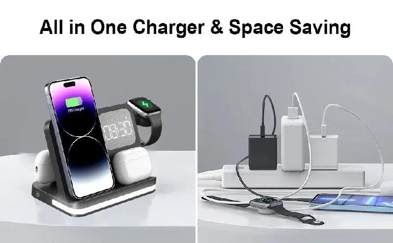 Wireless Charger Stand For iPhone 15 14 Samsung S23 S22 Ultra Fold Z Flip