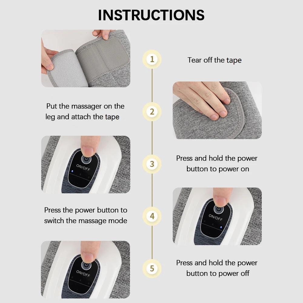 Electric 360° Air Pressure Calf Massager Wireless Leg Massage