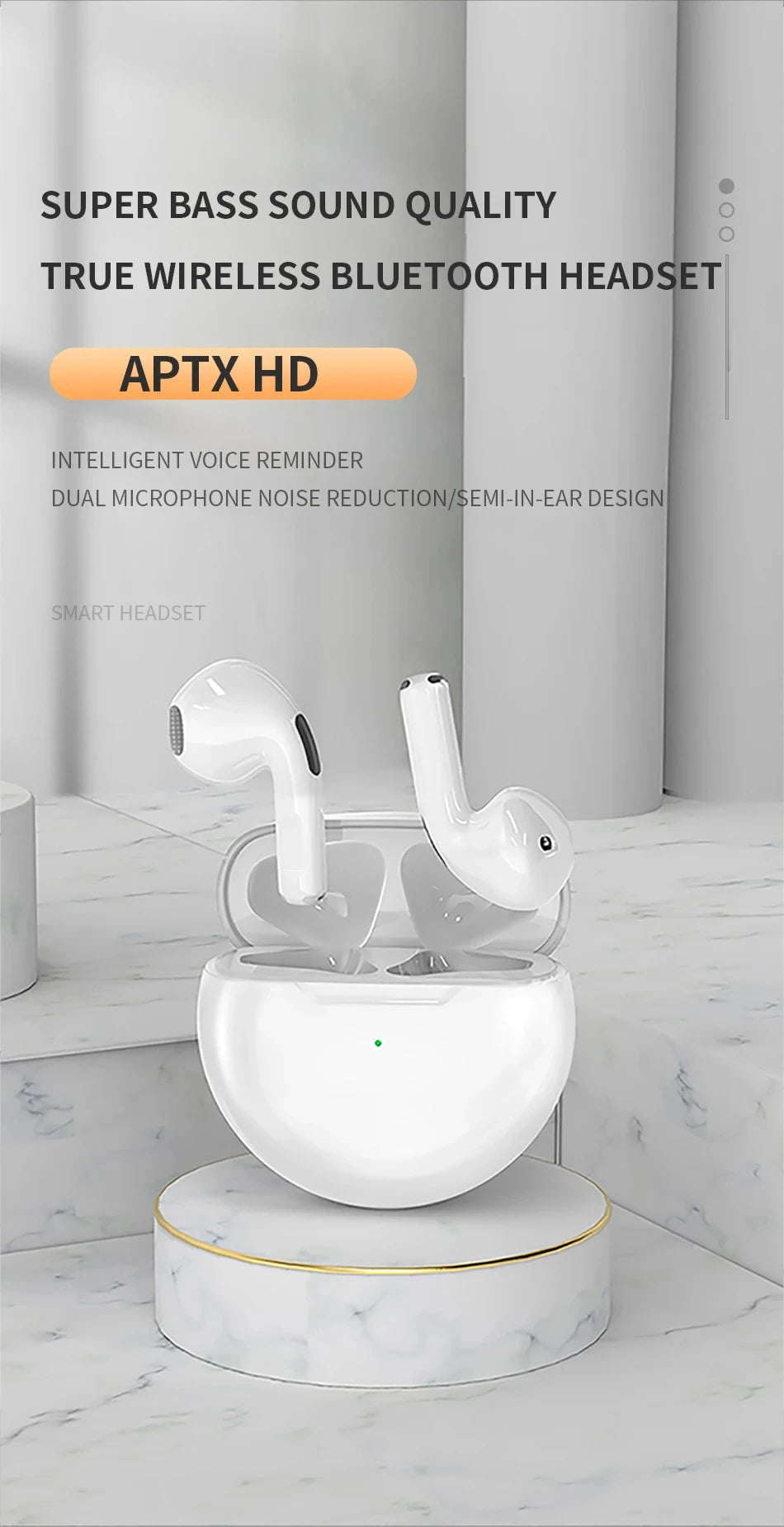 Original Air Pro 6 TWS Wireless Bluetooth Headset 5.3 Headphone Mini Earphone with Mic Charging Box