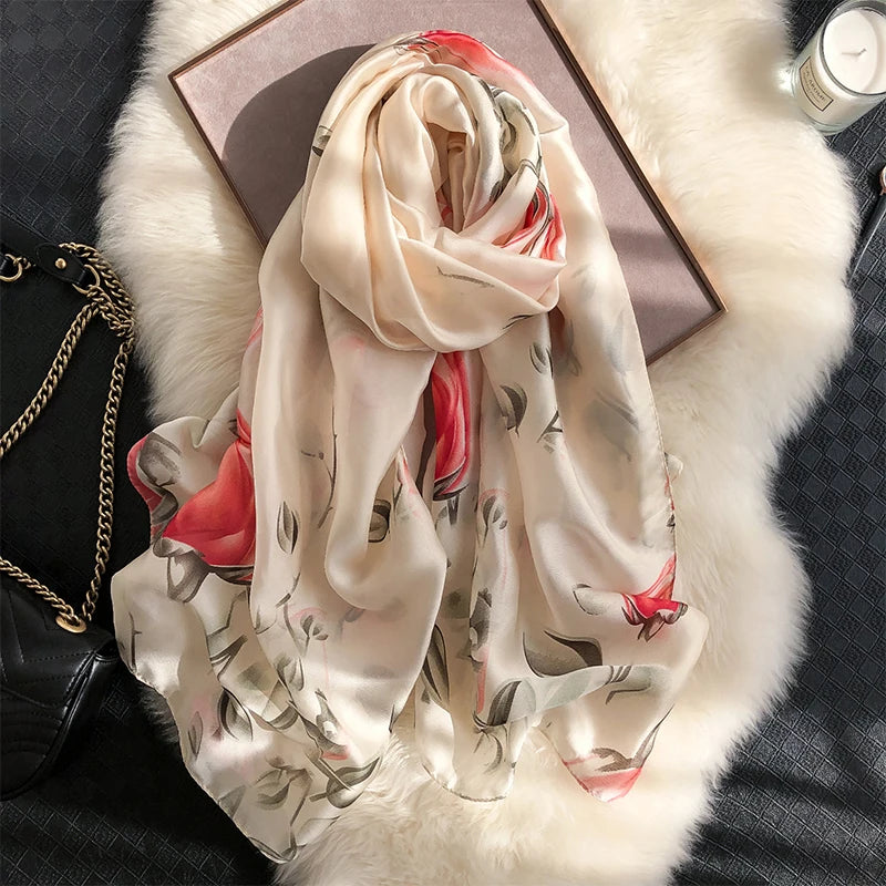 Luxury Brand Satin Headband Hijab Bandana Turban Foulard