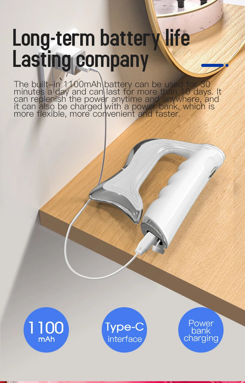 Electric Fascia Massager Body Scraping Microcurrent Vibration
