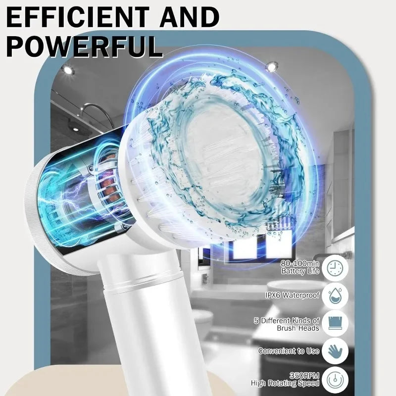 Electric Spin cleaning Scrubber
