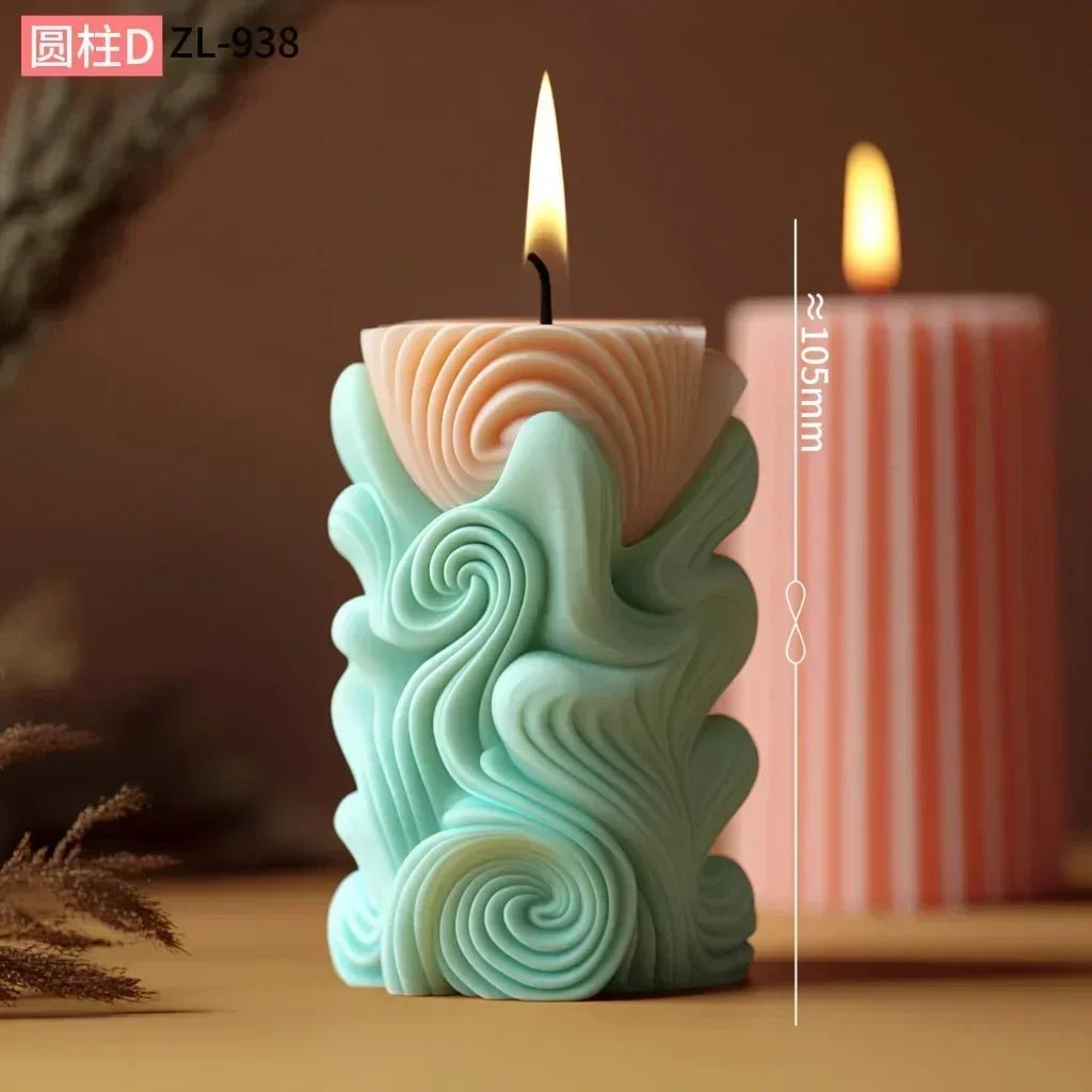 3D Blooming Lily flower candle