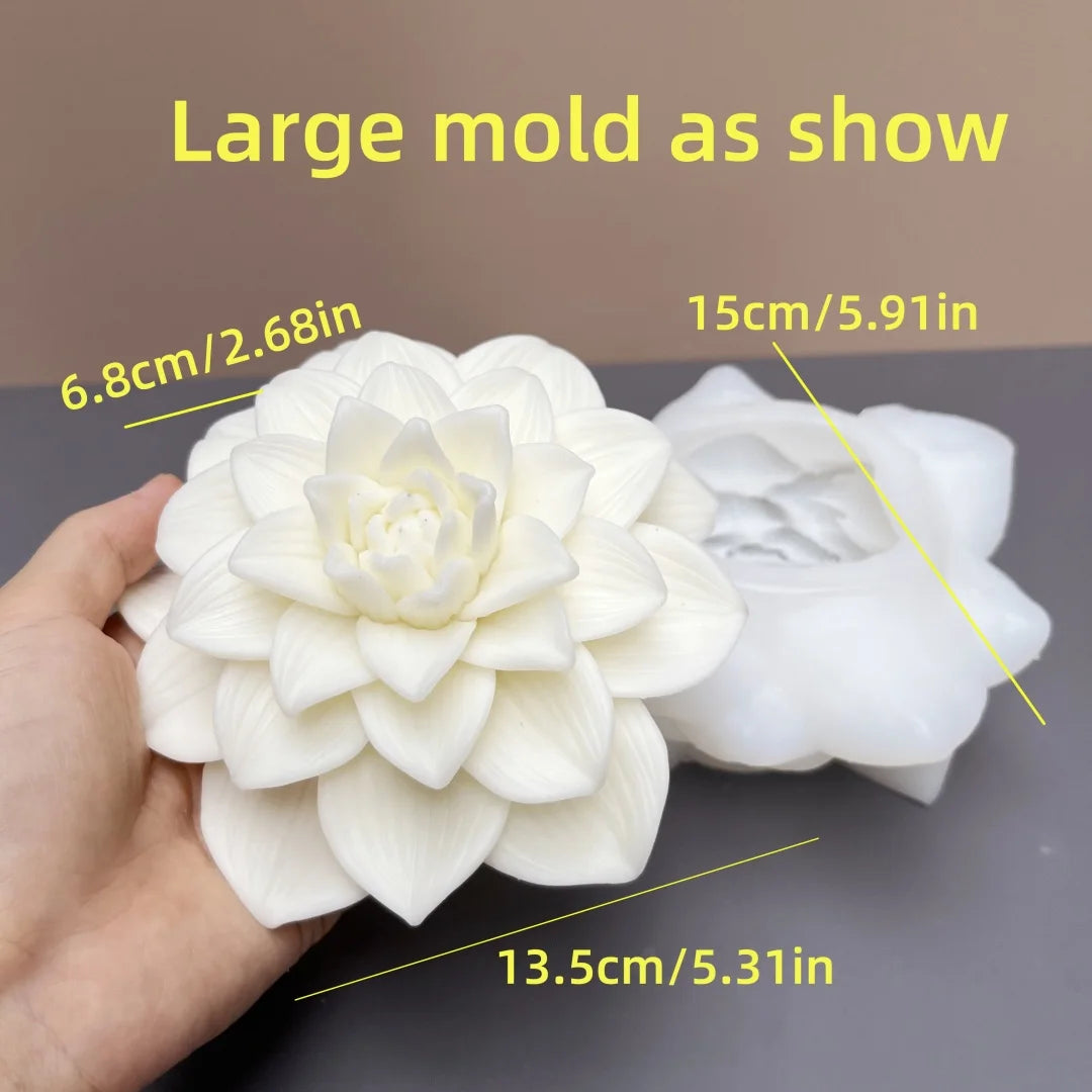 New 3D Rose Bouquet Candle Silicone Mold