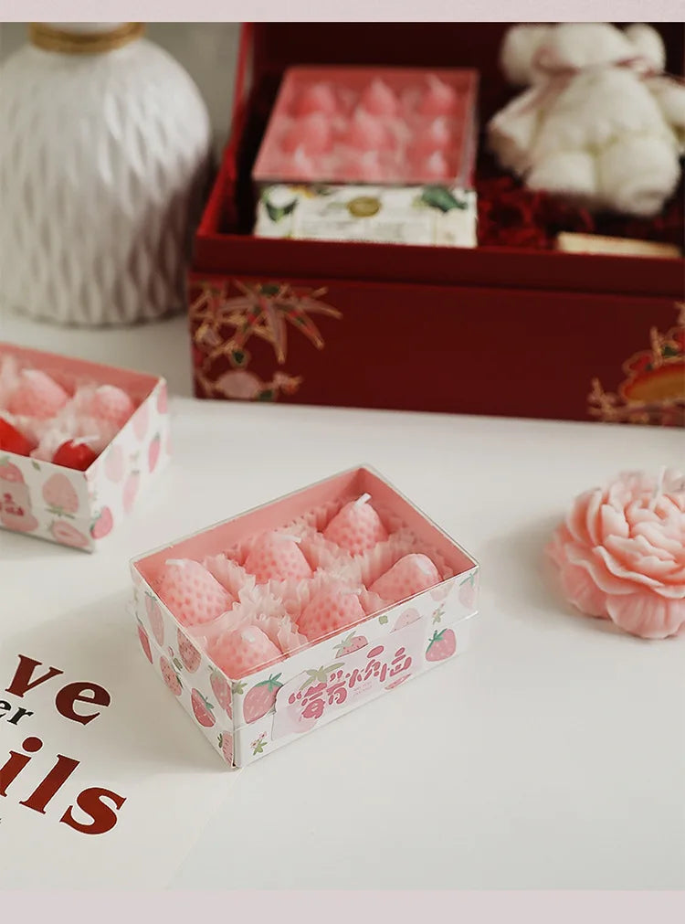 Strawberry Candles Soy Wax Aromatherapy