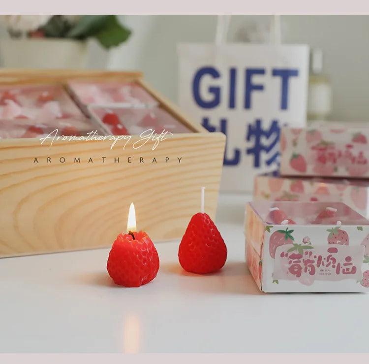 Strawberry Candles Soy Wax Aromatherapy