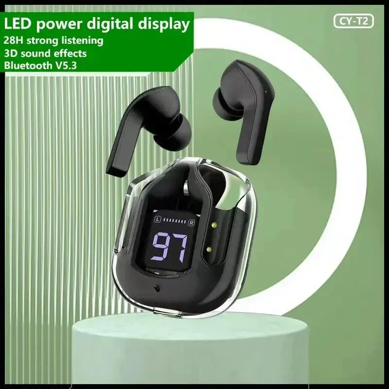 Original T2 Wireless Bluetooth Transparent HIFI Headphones