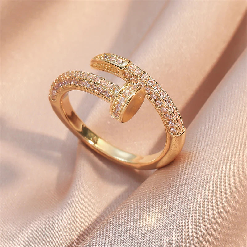 Fashion Punk Cubic Zirconia Ring