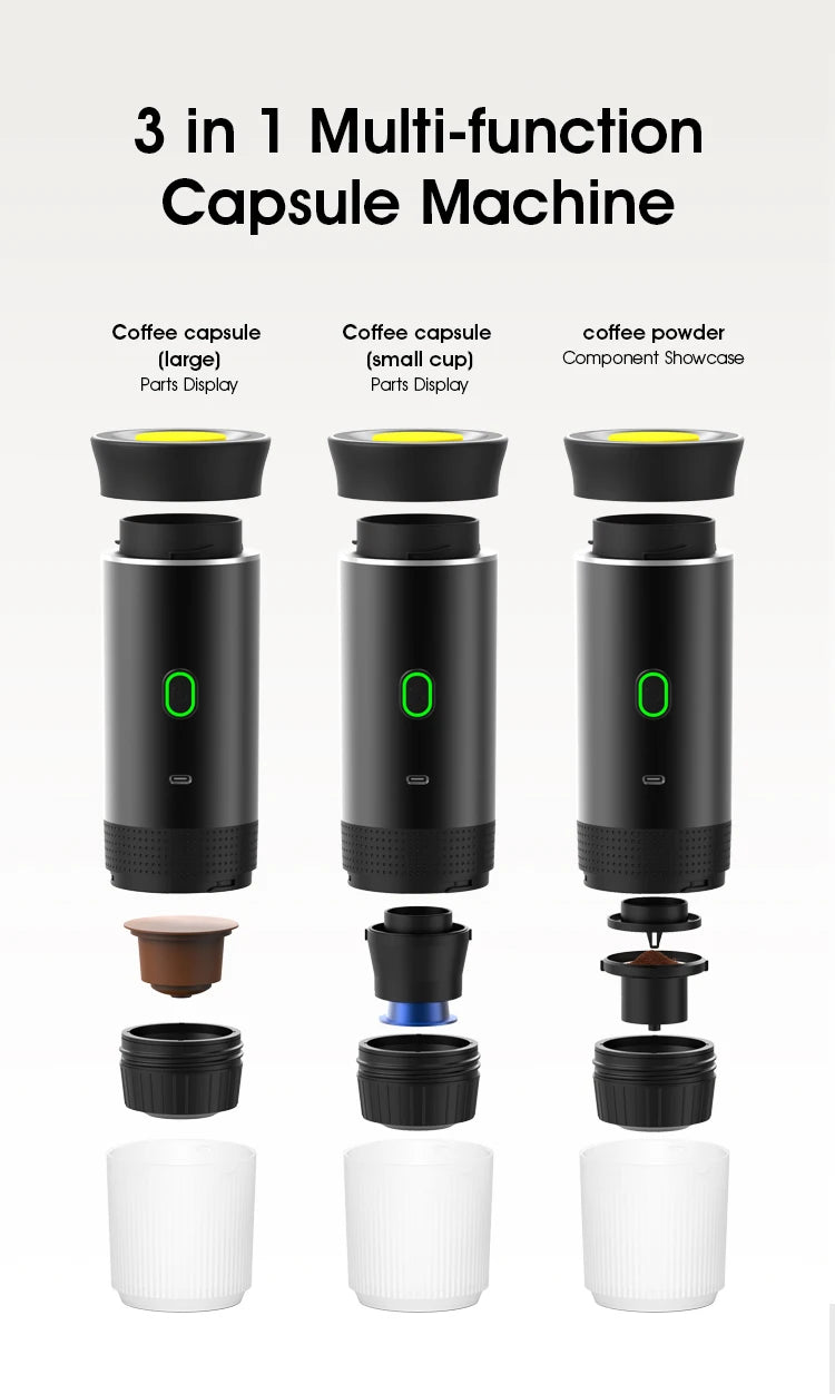 Wireless Portable Espresso Coffee Machine 3-in-1