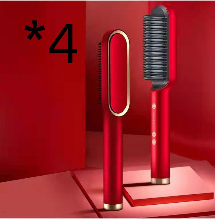 2 In 1 Hair Straightener Hot Comb Negative Ion Curling