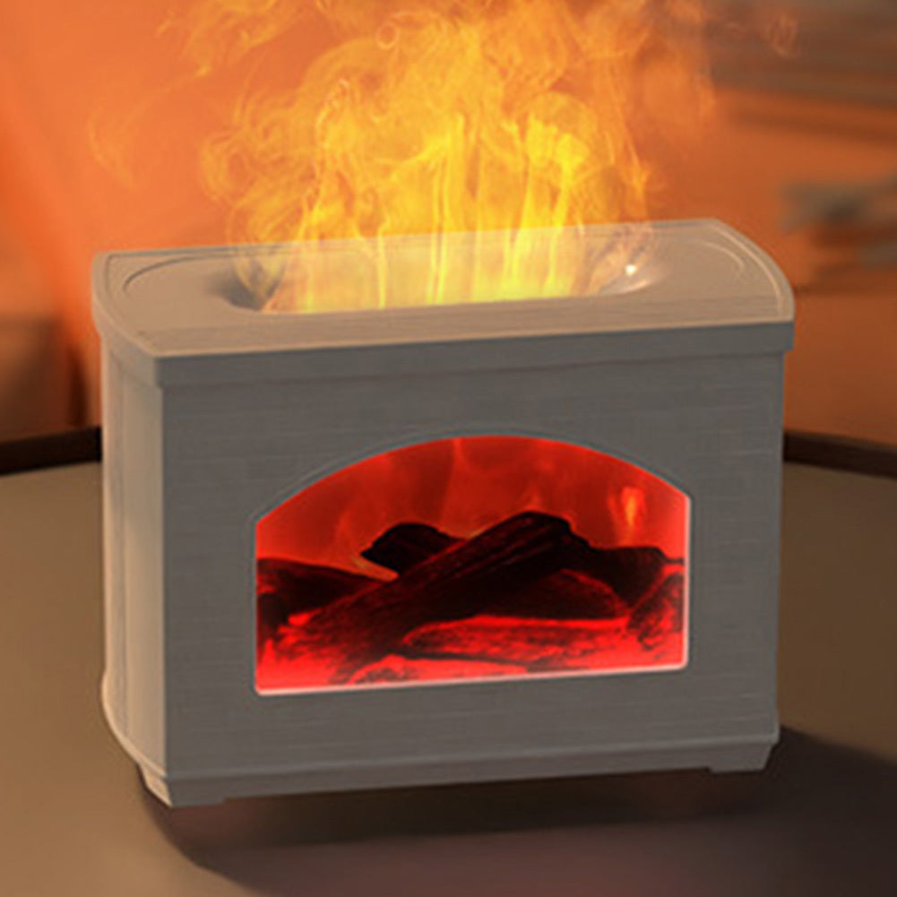 Fireplace Air Humidifier Flame Effect Aroma Oil Diffuser