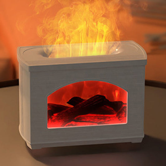 Fireplace Air Humidifier Flame Effect Aroma Oil Diffuser
