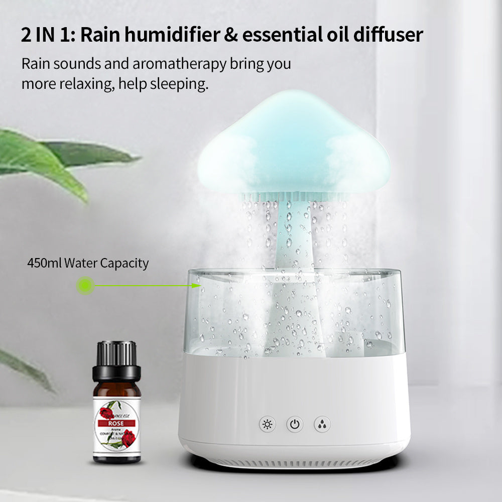 Mushroom  Rain Cloud  Water Drop Humidifier