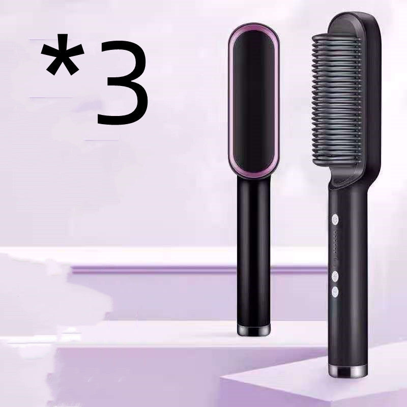 2 In 1 Hair Straightener Hot Comb Negative Ion Curling