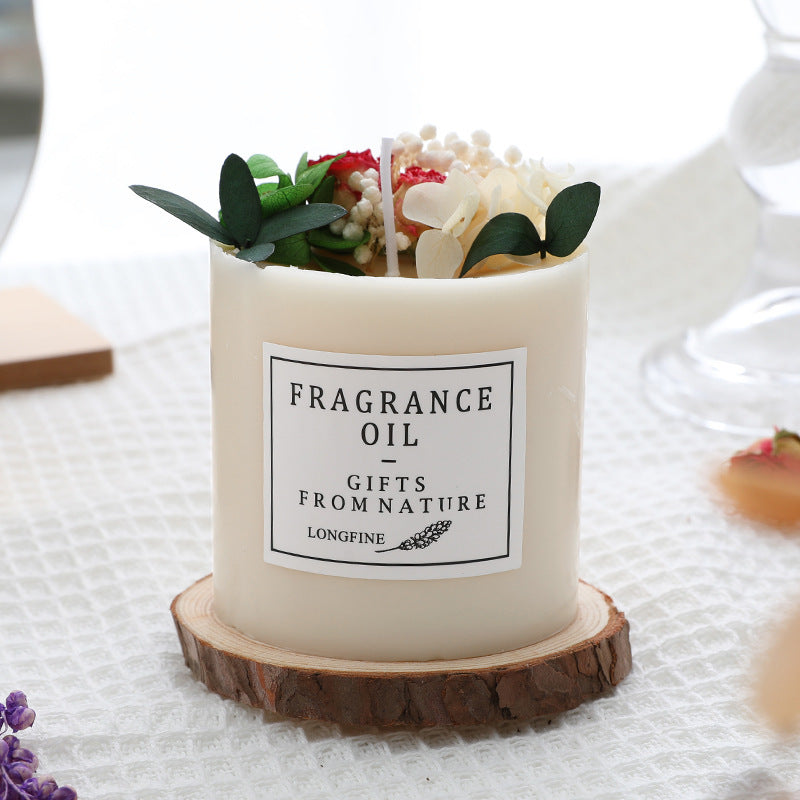 Dried Flowers Romantic Candles