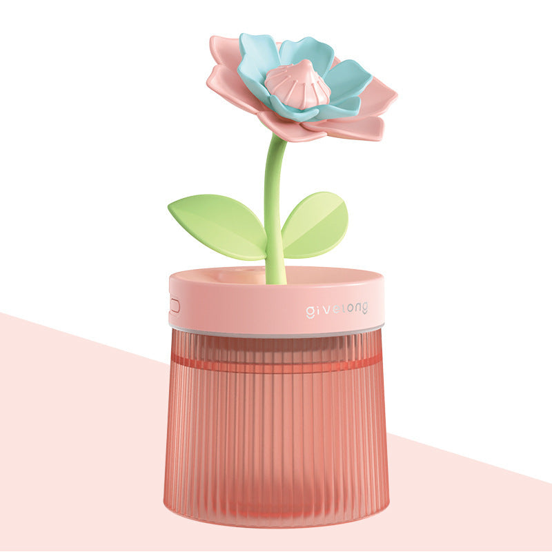 Mini Usb Hydrating Water Purification Spray Flowers Shape Humidifier
